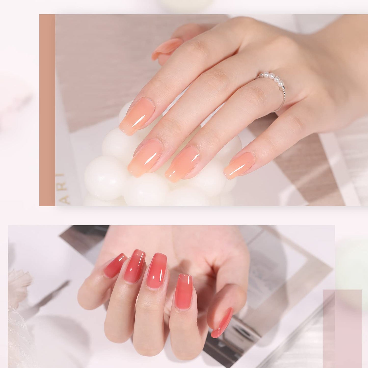 Summer Jelly Gel Nail Polish Set of 6 Colors