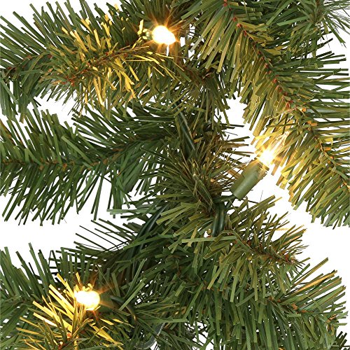 18 ft. Pre-Lit Christmas Garland Decoration w/ 70 Sparkling Warm Clear Lights