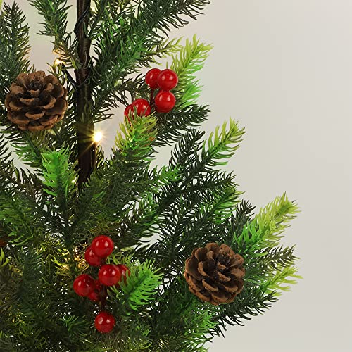 24 inch 2 Pack Artificial Mini Christmas Trees