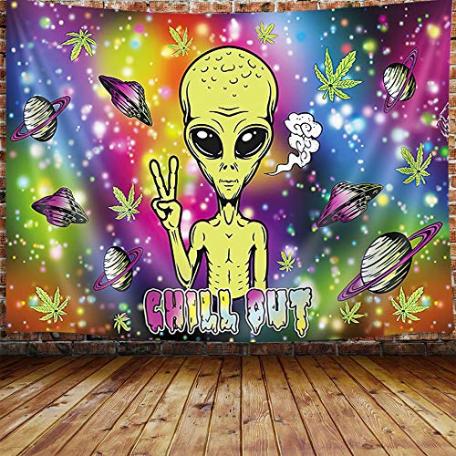 Brand New Chill Out Trippy Psychedelic Outer  Nebula Galaxy Space Alien Tapestry 60X40in