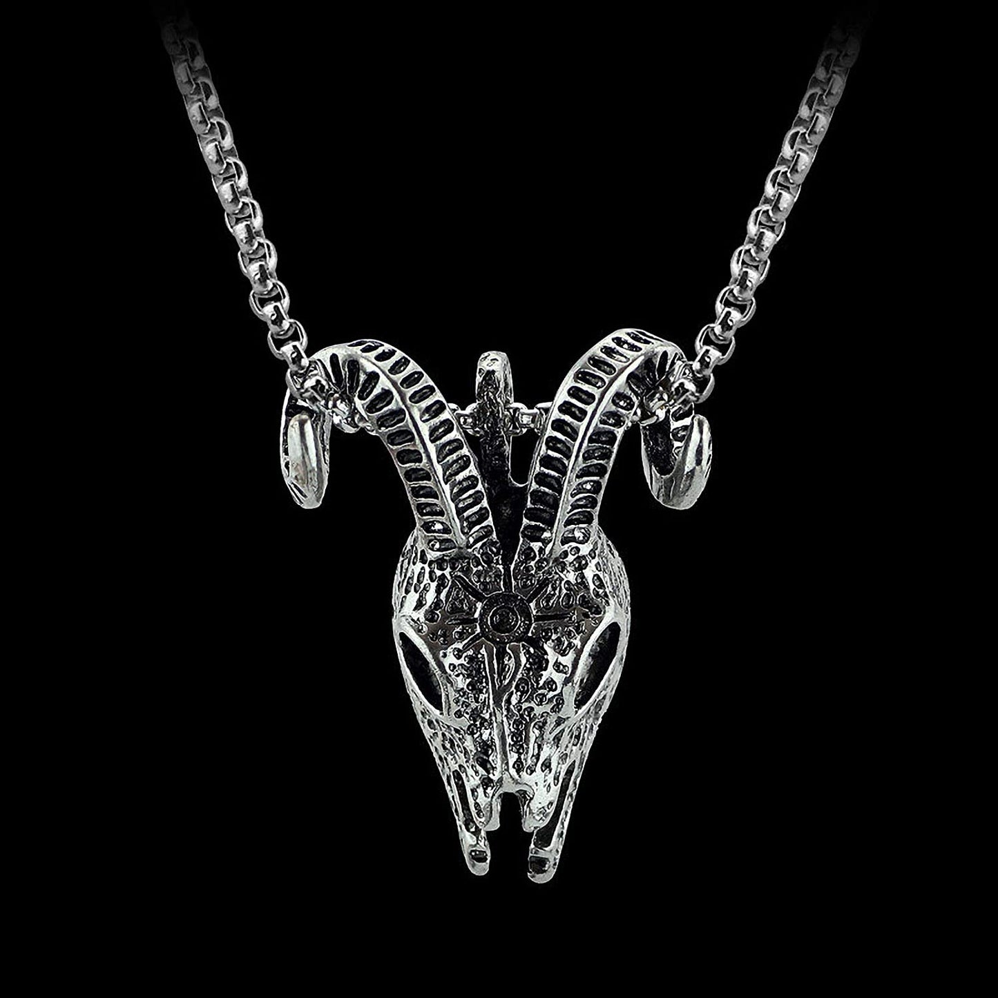 Punk Style Cool Mens Women Stainless Steel Skull Coffin Pendant Necklace