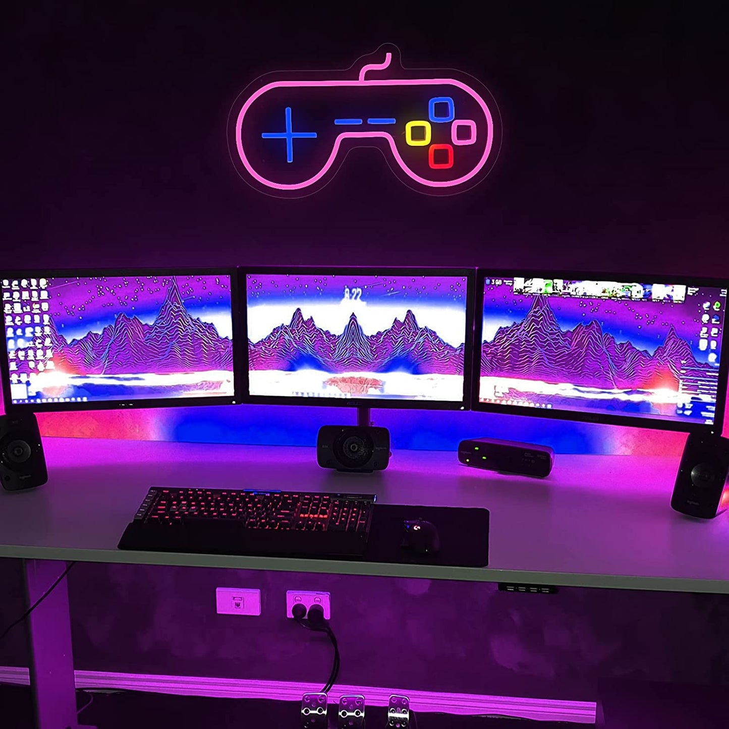 Gamepad Neon Light for Gamer Room Decoration