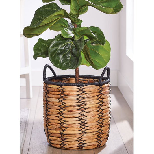 12 Inch Claren Woven Water Hyacinth Basket Planter