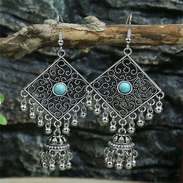 14 Pairs Bohemian Earrings Metal Earrings Hollow Earrings Retro Dangle Earrings Boho Hoop Earrings Set for Women Girls - Walmart.com