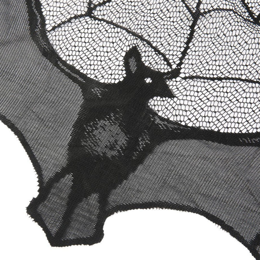 Halloween Lace Stove Cloth Spider Net Bat Pattern Party Decoration