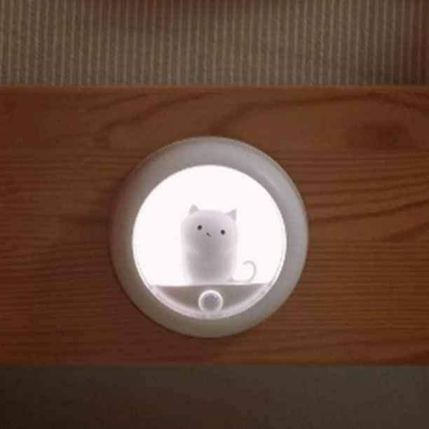 Motion Sensor Cat Night Light -White