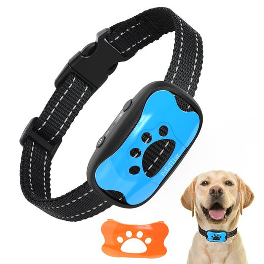 Dog Bark Collar Humane, Rechargeable Anti Barking Collar w/ 7 Adjustable Levels for Small Medium Large Dogs, Waterproof (Blue)