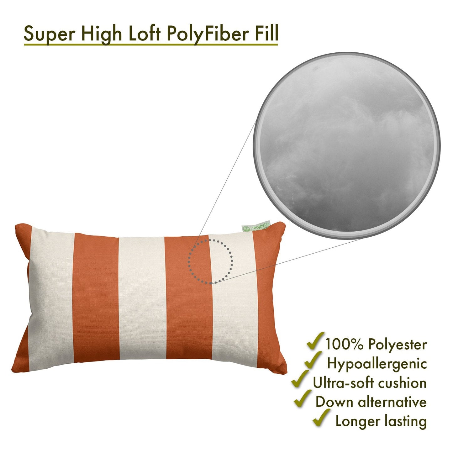 Vertical Stripe Indoor / Outdoor Small Pillow