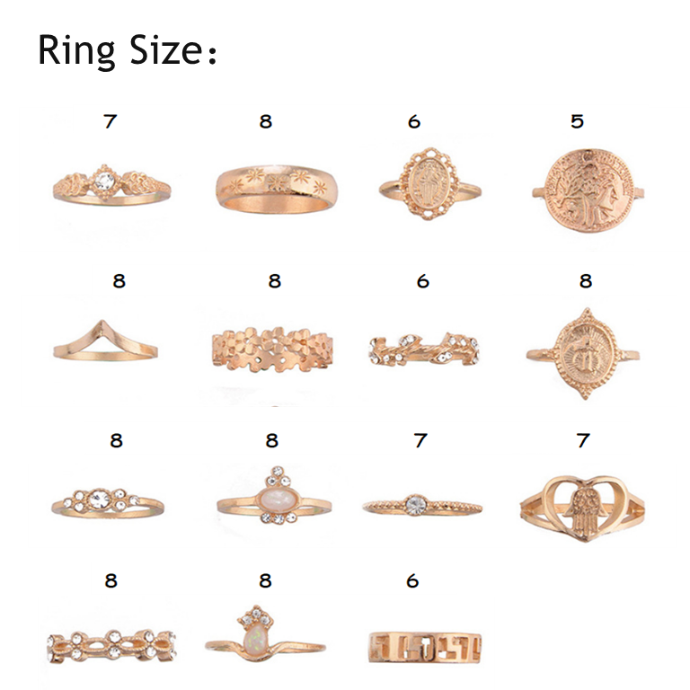 15 Packs Women Stackable Vintage Rings Set