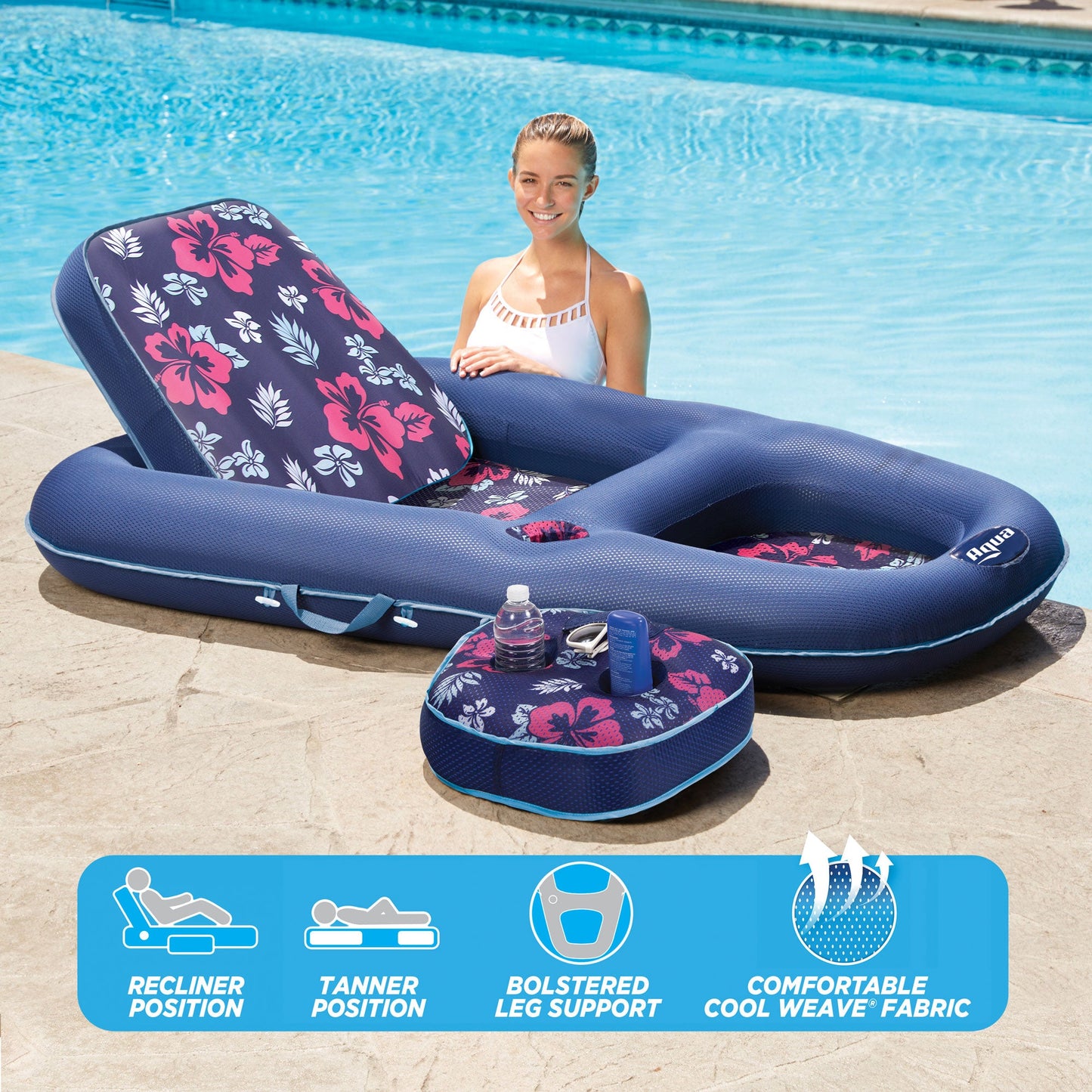 2 in 1 Convertible Water Lounger Pool Inflatable