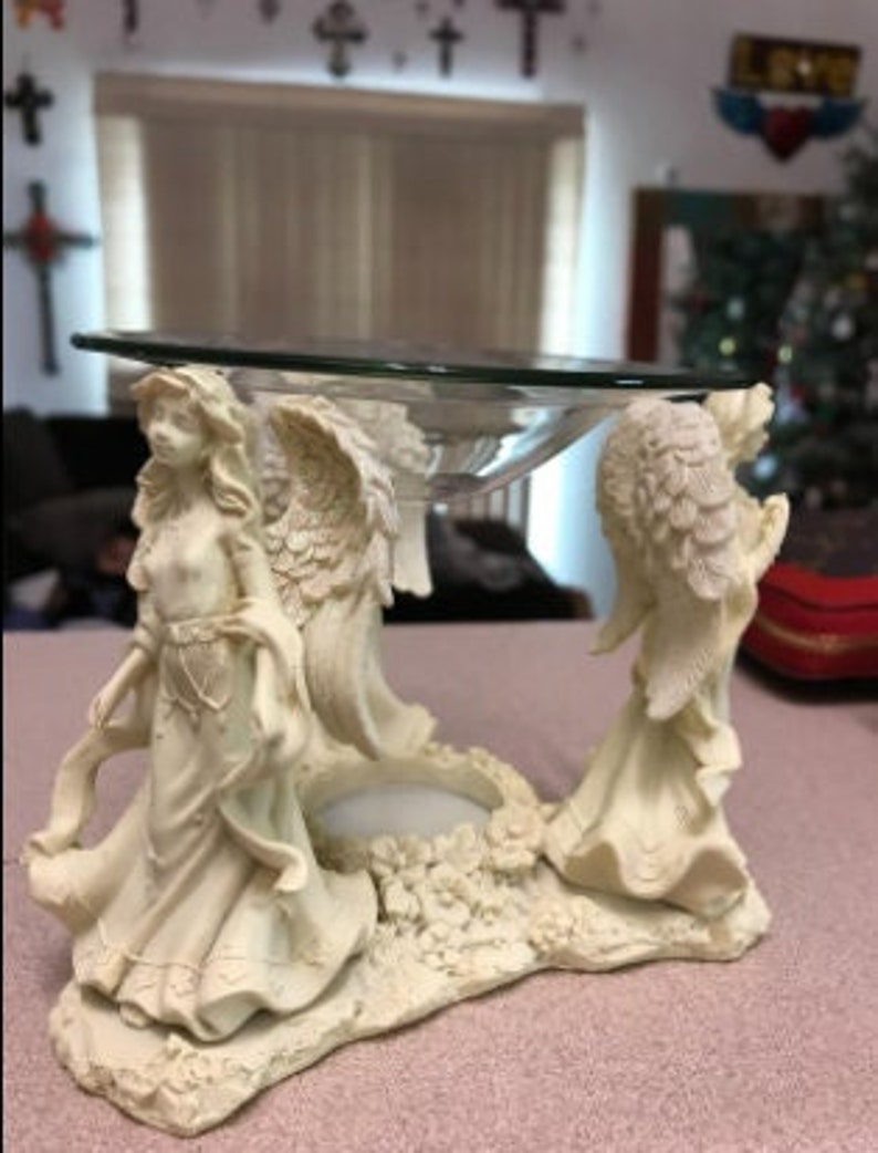 Angelic Trio Essential Oil Warmer, Fragrance Warmer- Light-Up Scented Candle Wax Melter