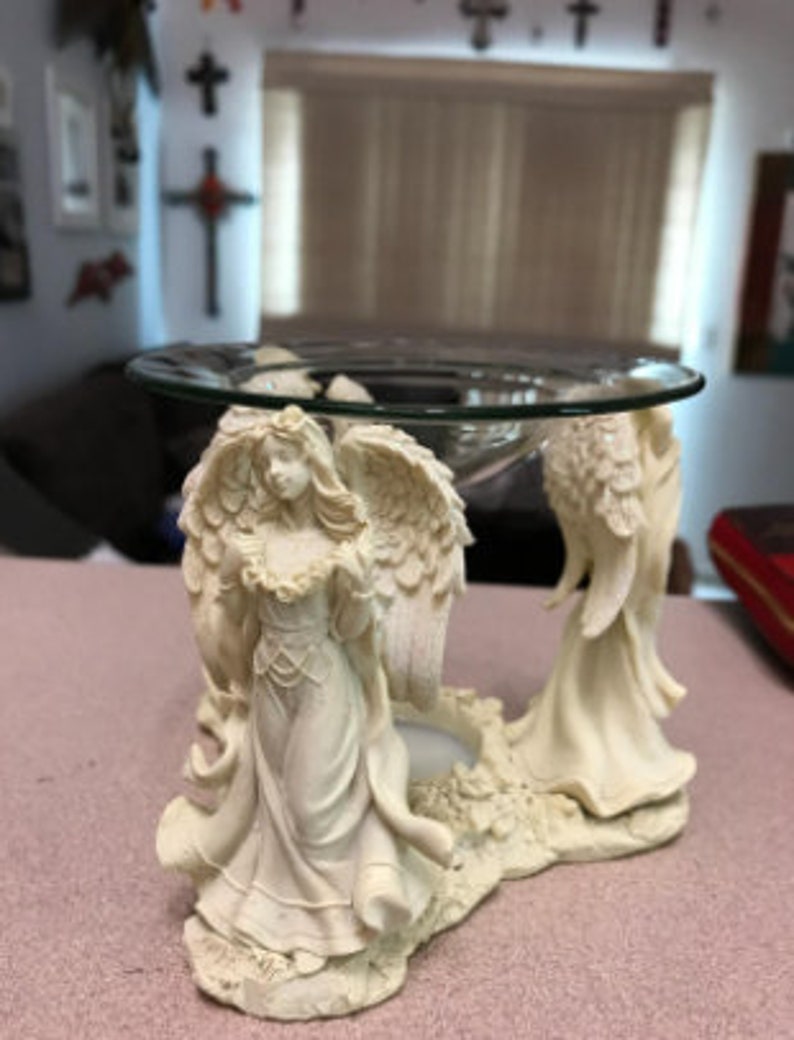 Angelic Trio Essential Oil Warmer, Fragrance Warmer- Light-Up Scented Candle Wax Melter