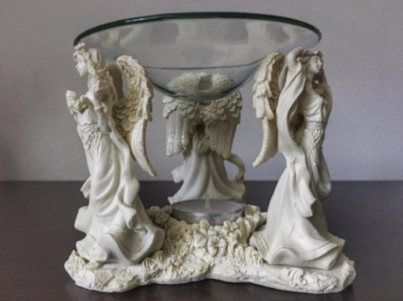 Angelic Trio Essential Oil Warmer, Fragrance Warmer- Light-Up Scented Candle Wax Melter