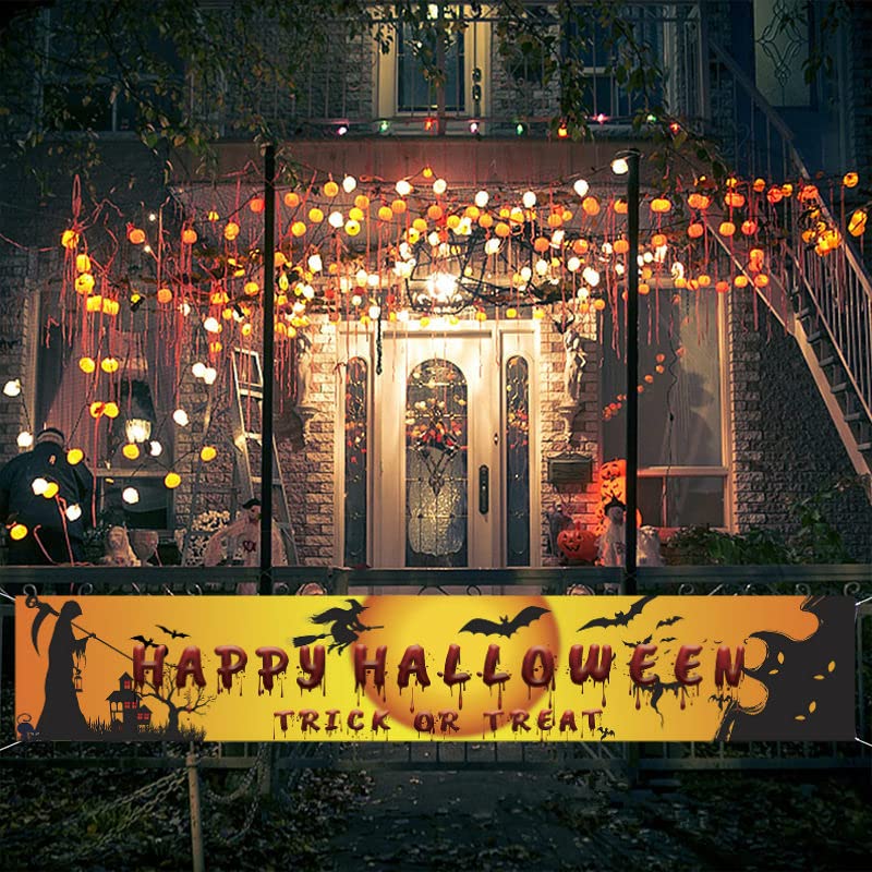 98"x 19" Large Happy Halloween Banner