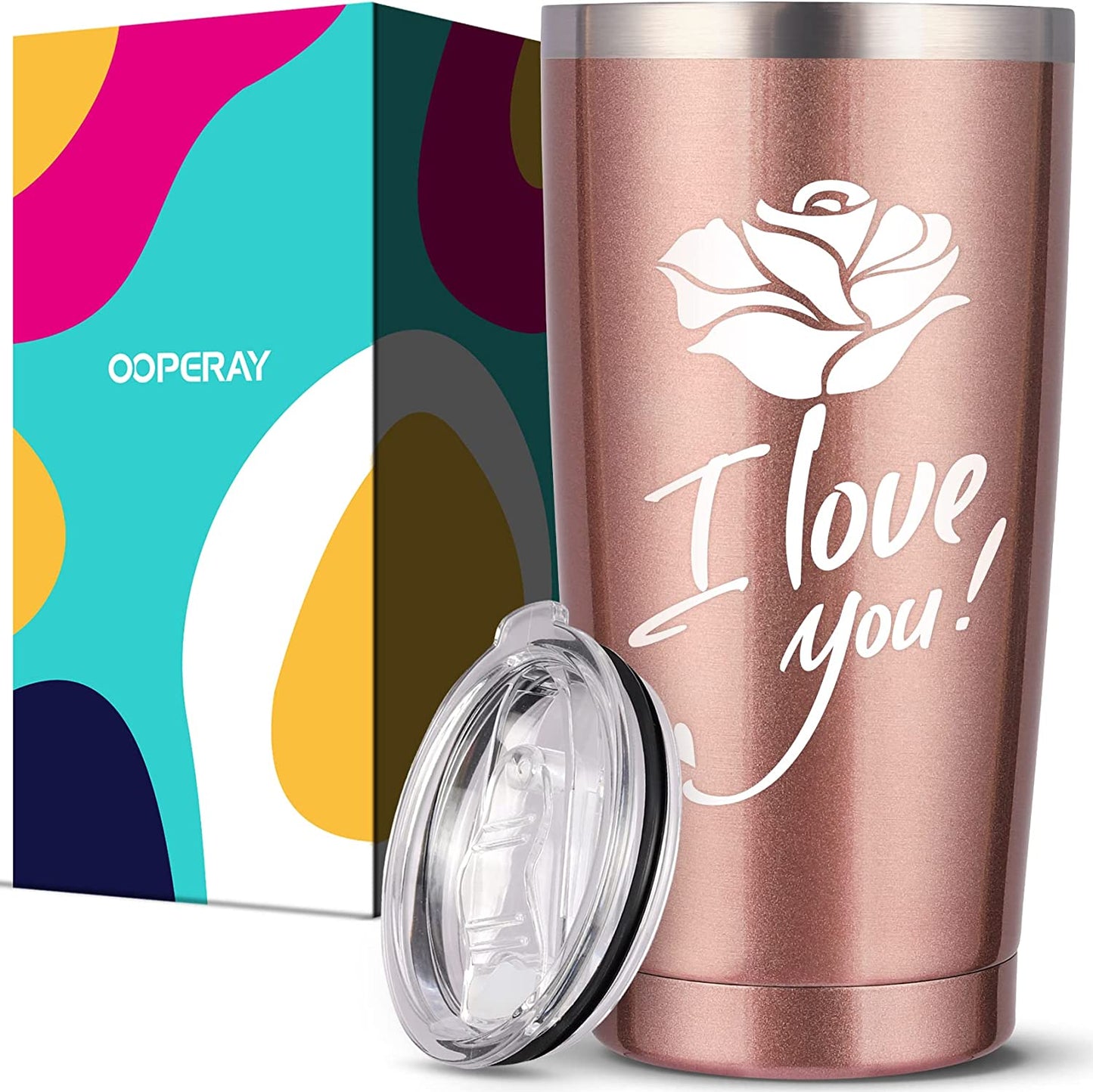 Gifts for Him Her Boyfriend, I LOVE YOU MORE THAN MY LIFE Tumbler 20oz, Valentines Anniversary