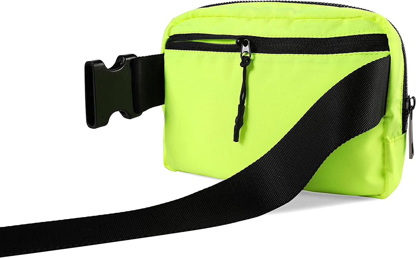 Unisex Mini Belt Bag with Adjustable Strap Small Waist Pouch for Workout Running Travelling Hiking, Neon Green