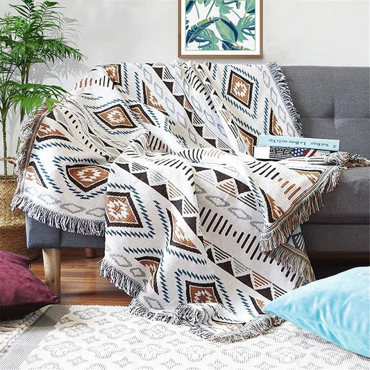 Southwest Throw Blankets Aztec Southwest Throws Cover for Couch 51"x63", Color 01