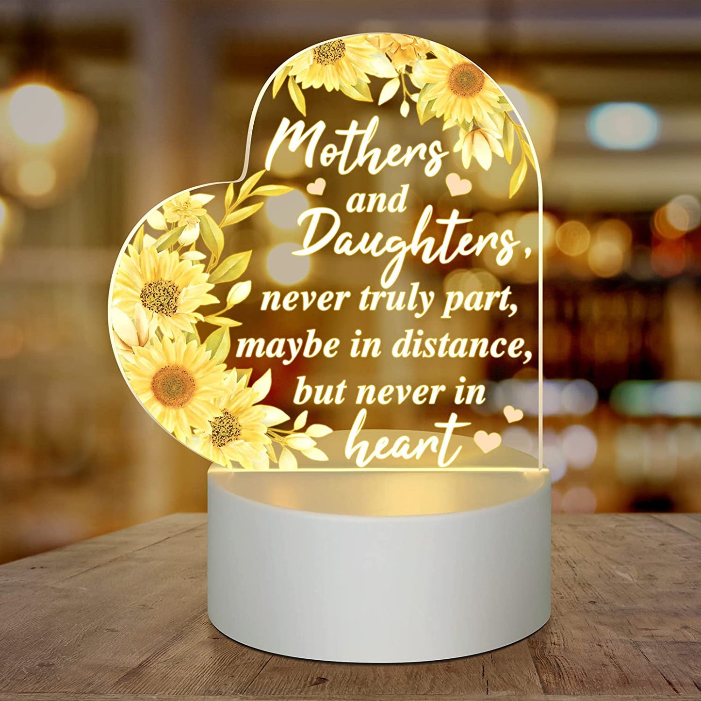 Mom Gifts from Daughter Engraved Acrylic Night Light Lamp Best for Mothers Day Gift