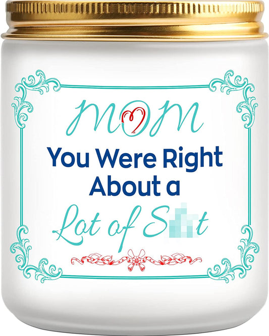 Gag Gifts for Mother's Day, Birthday Gifts for Mom, Funny Lavender Scented Candle (7oz)