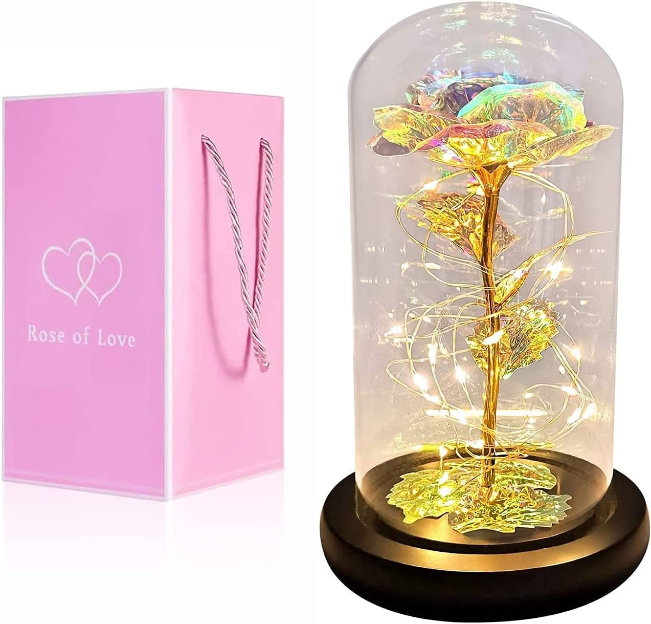 Forever Galaxy Roses Gifts, Eternal Light Rose Flower Gifts, Women Birthday Gifts