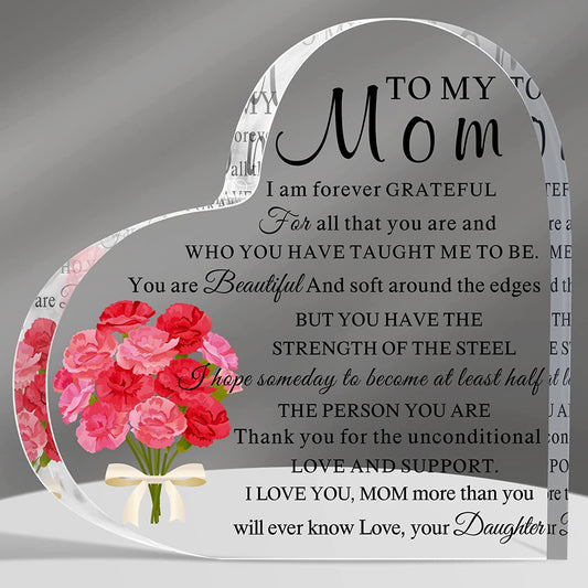 Meaningful Acrylic Heart Sign  Birthday/Mothers Day Gifts for Mom