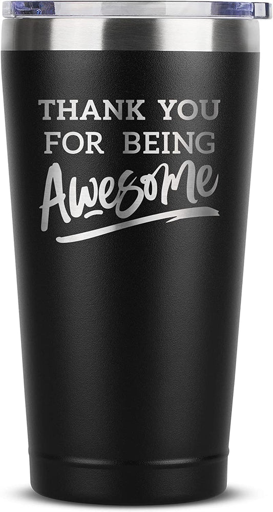 Christmas Thank You Gifts for Men/Women - 16 oz Awesome Thank You Gift Tumbler-Black