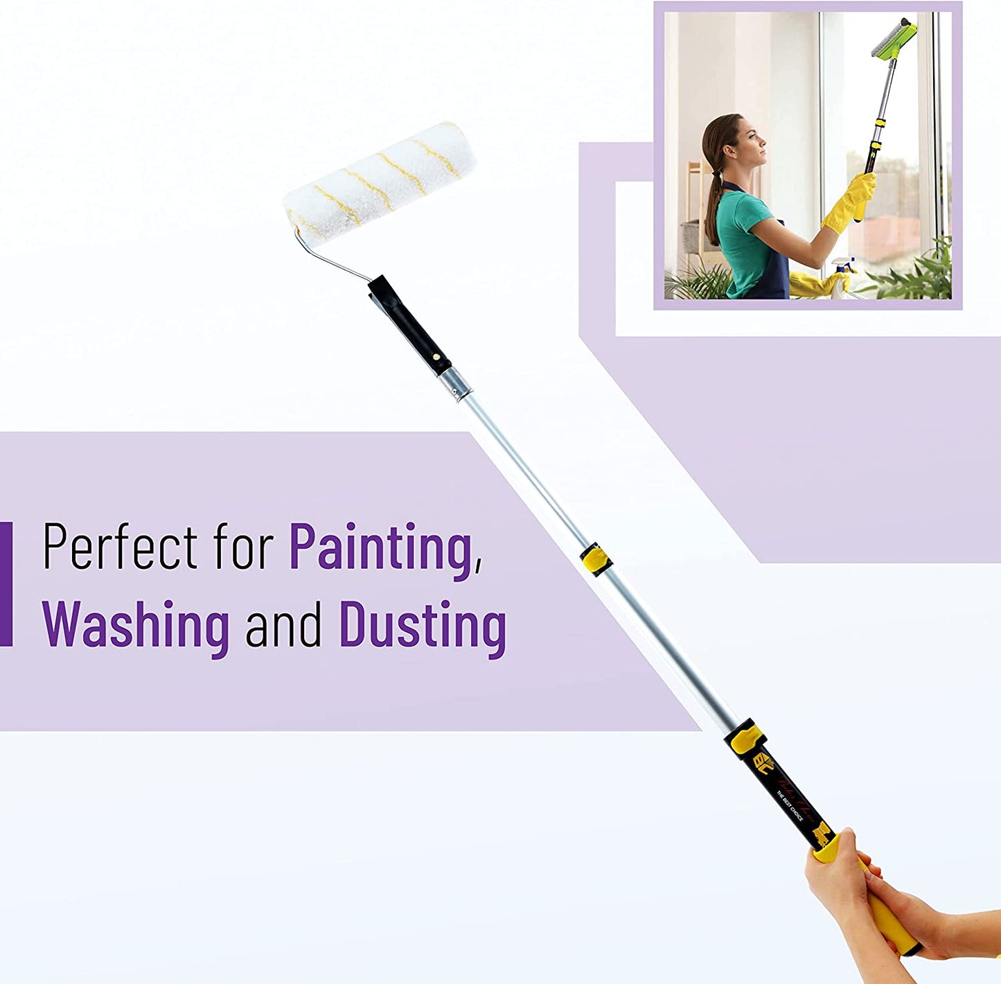 3 Ft Pole, Telescoping, Paint, Extendable Pole, Paint Roller Extension