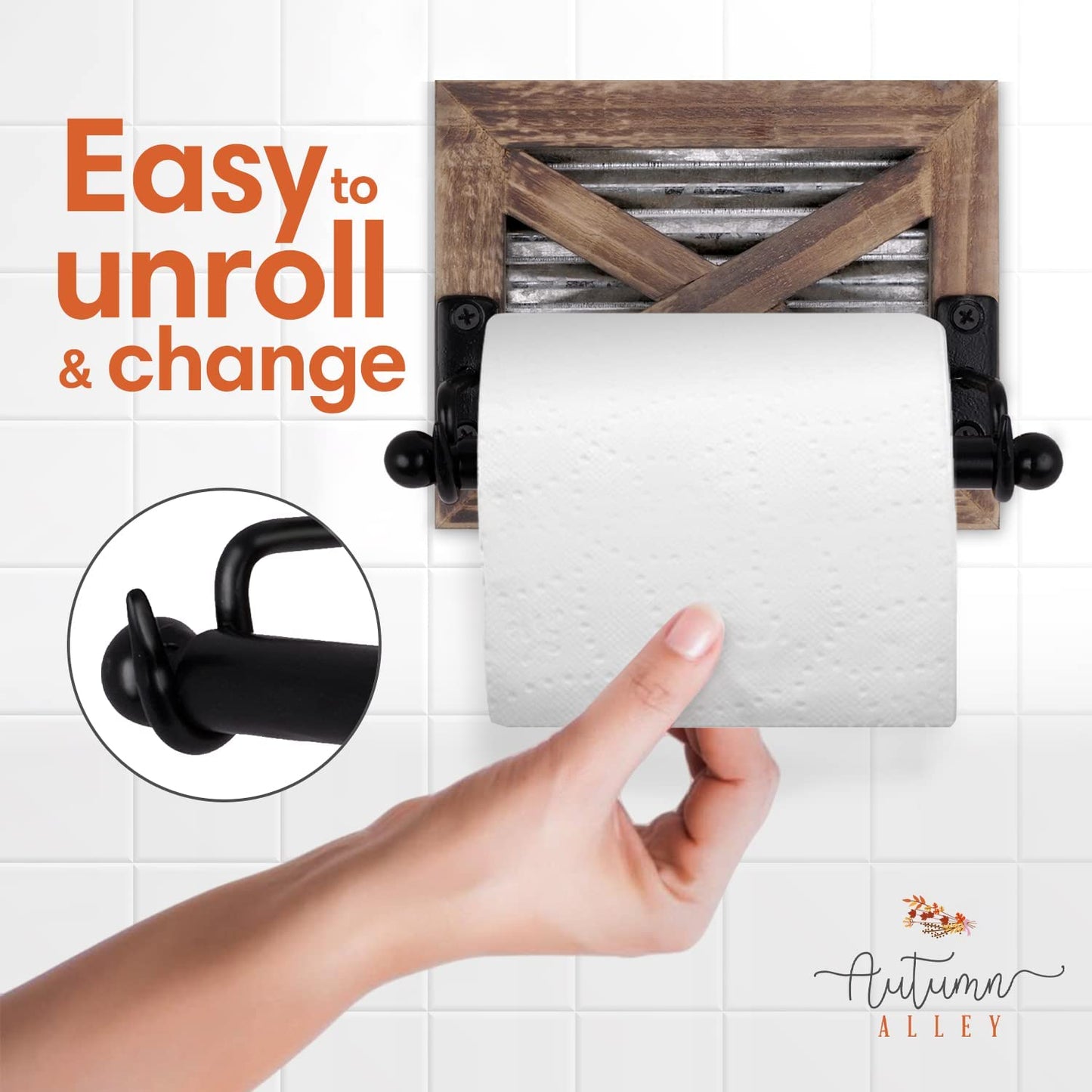 Alley Rustic Farmhouse Toilet Paper Holder