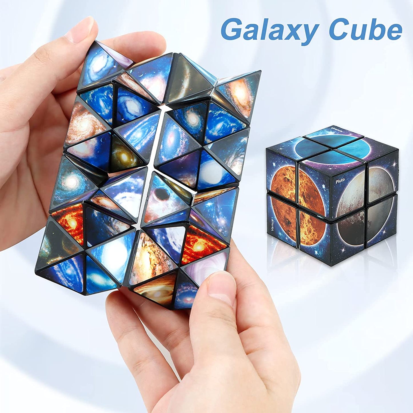 Star Cube Magic Cube 2 in 1 Set, Cube Infinity Magic 3D Puzzle Cubes, Starry Sky