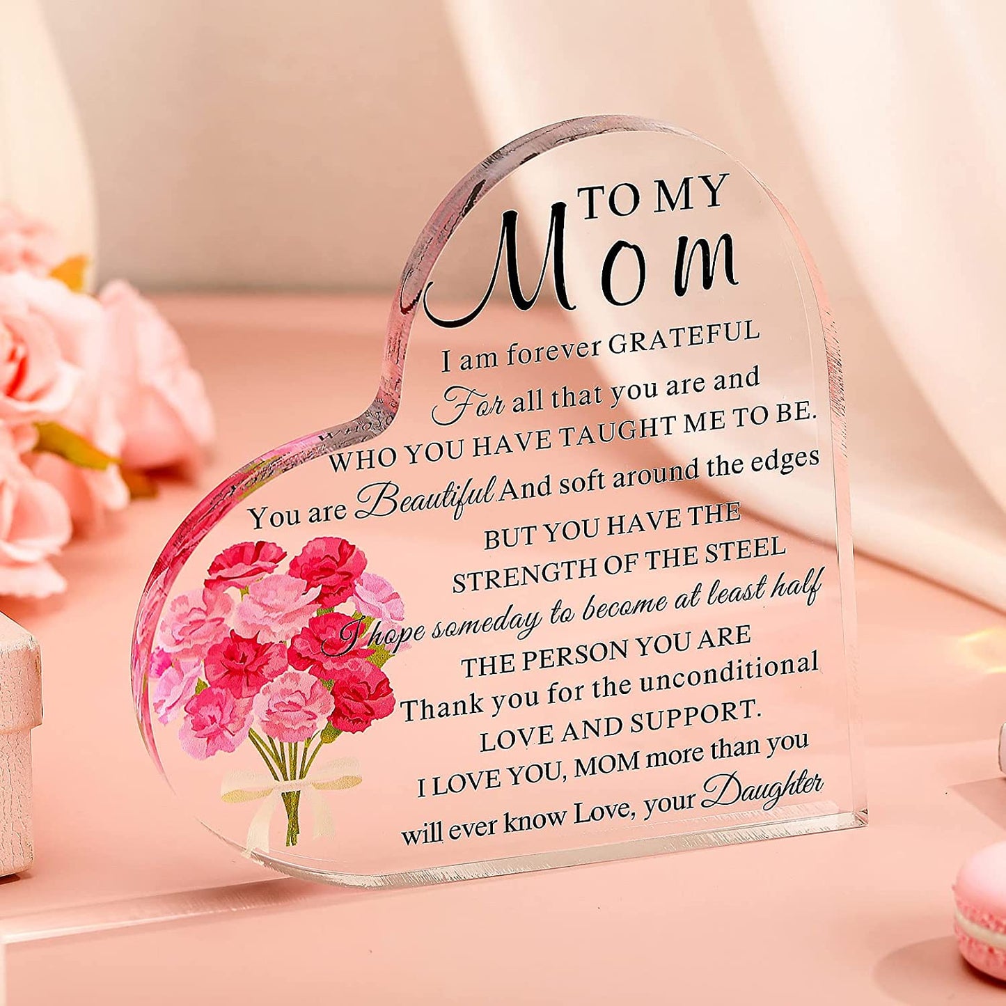 Meaningful Acrylic Heart Sign  Birthday/Mothers Day Gifts for Mom