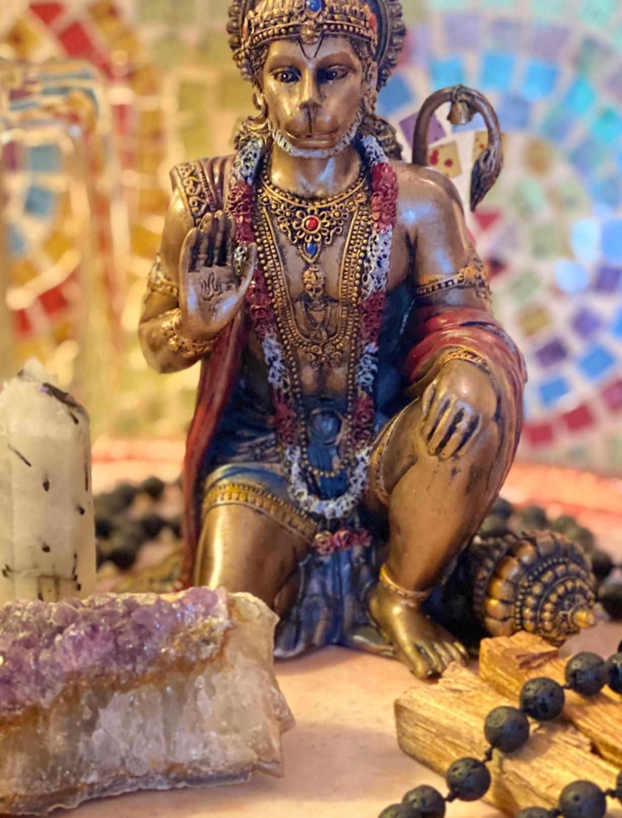 6 Inch Hanuman Indian Hindu God Resin Statue Figurine