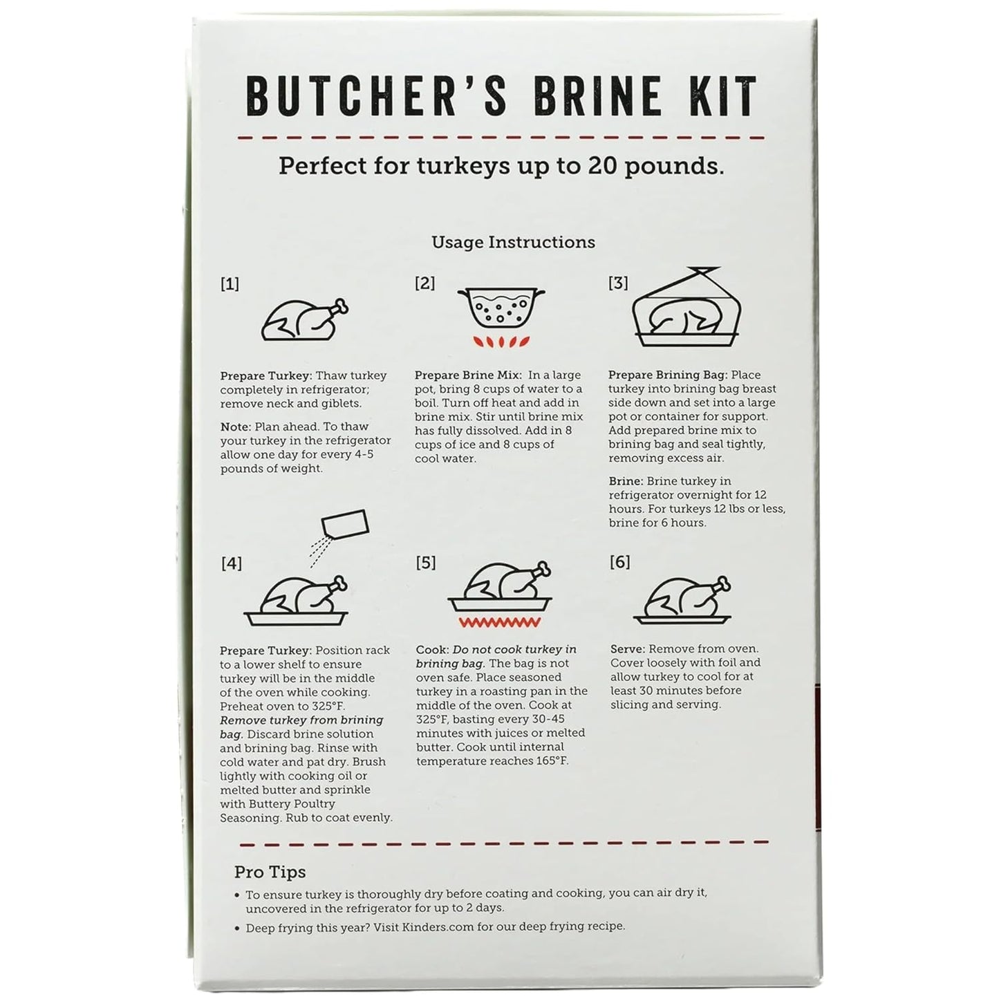 Kinder's Butcher's Turkey Brine and Rub Kit with Brining Bag, Garlic and Herb, 12-ounces