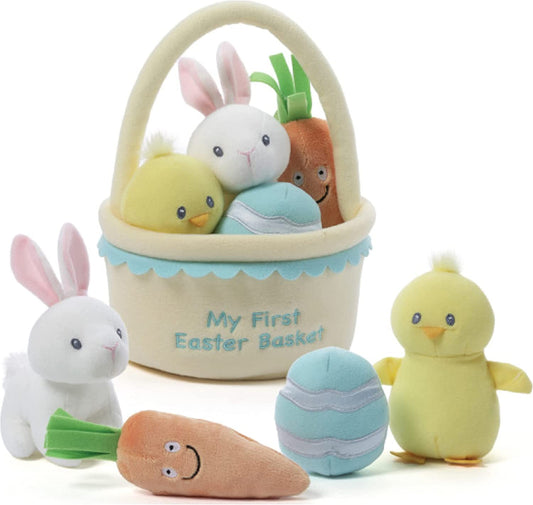 1st Easter Basket Plush Playset, 5 Pieces, 6"