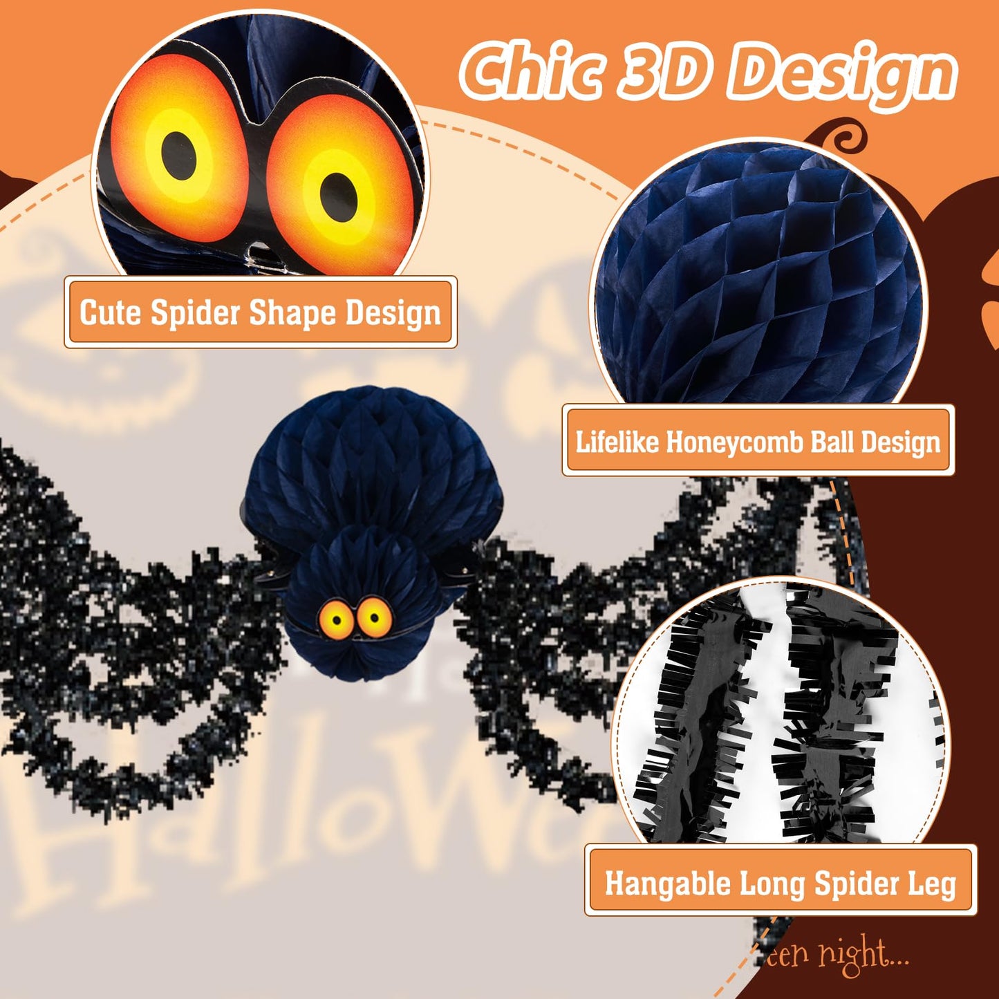 Hanging Spider,Pendant Ornaments, Perfect for Party Decoration, Haunted House,