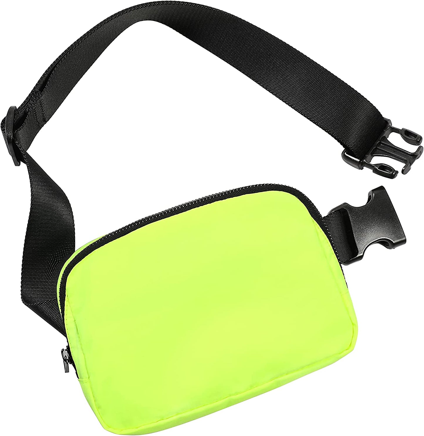 Unisex Mini Belt Bag with Adjustable Strap Small Waist Pouch for Workout Running Travelling Hiking, Neon Green