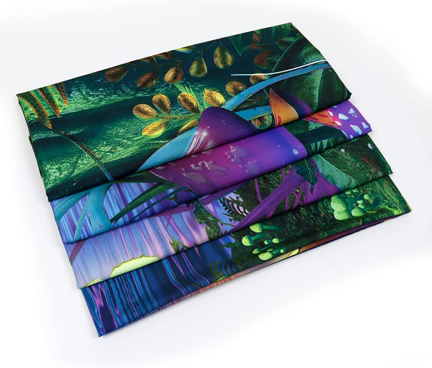 Blacklight Fantasy Forest Tapestry Aesthetic Moon UV Reactive Butterfly -M- 59.1" × 51.2"