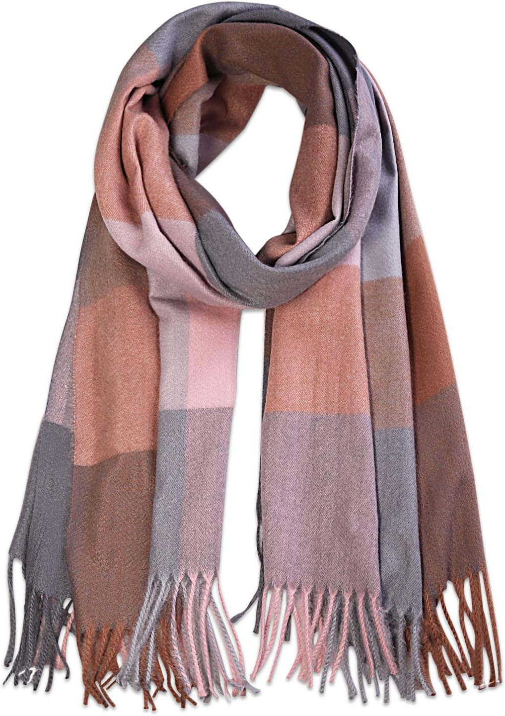 Classic Plaid Tartan Scarf for Women Men Soft Check Tassel Scarves SC316