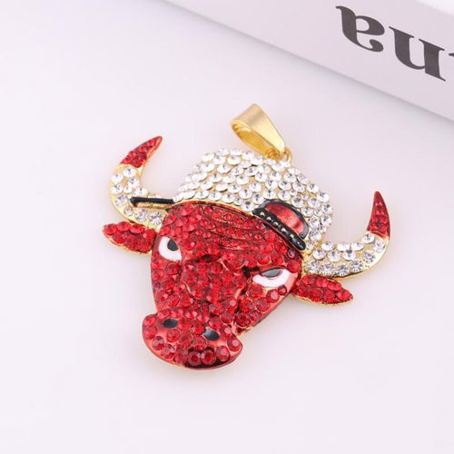 Vintage Hip Hop Bull Skull Necklace for Men