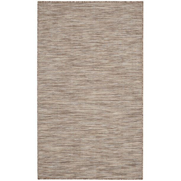 Indoor/Outdoor Modern Solid Beige 3' x 5' Area Rug