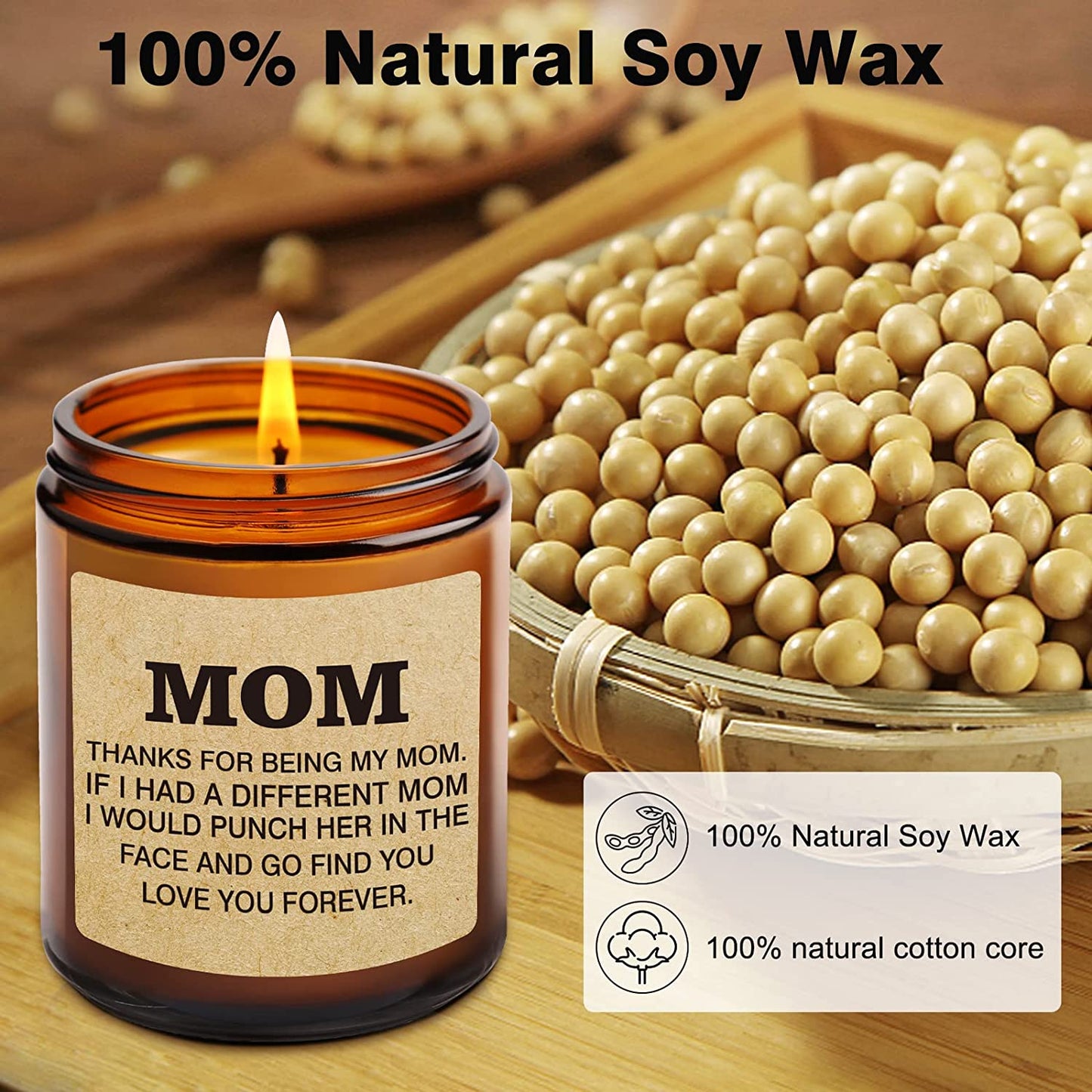 Lavender Scented Soy Candles for Mothers Day Gifts