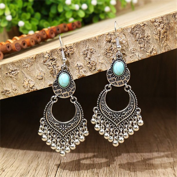 14 Pairs Bohemian Earrings Metal Earrings Hollow Earrings Retro Dangle Earrings Boho Hoop Earrings Set for Women Girls - Walmart.com