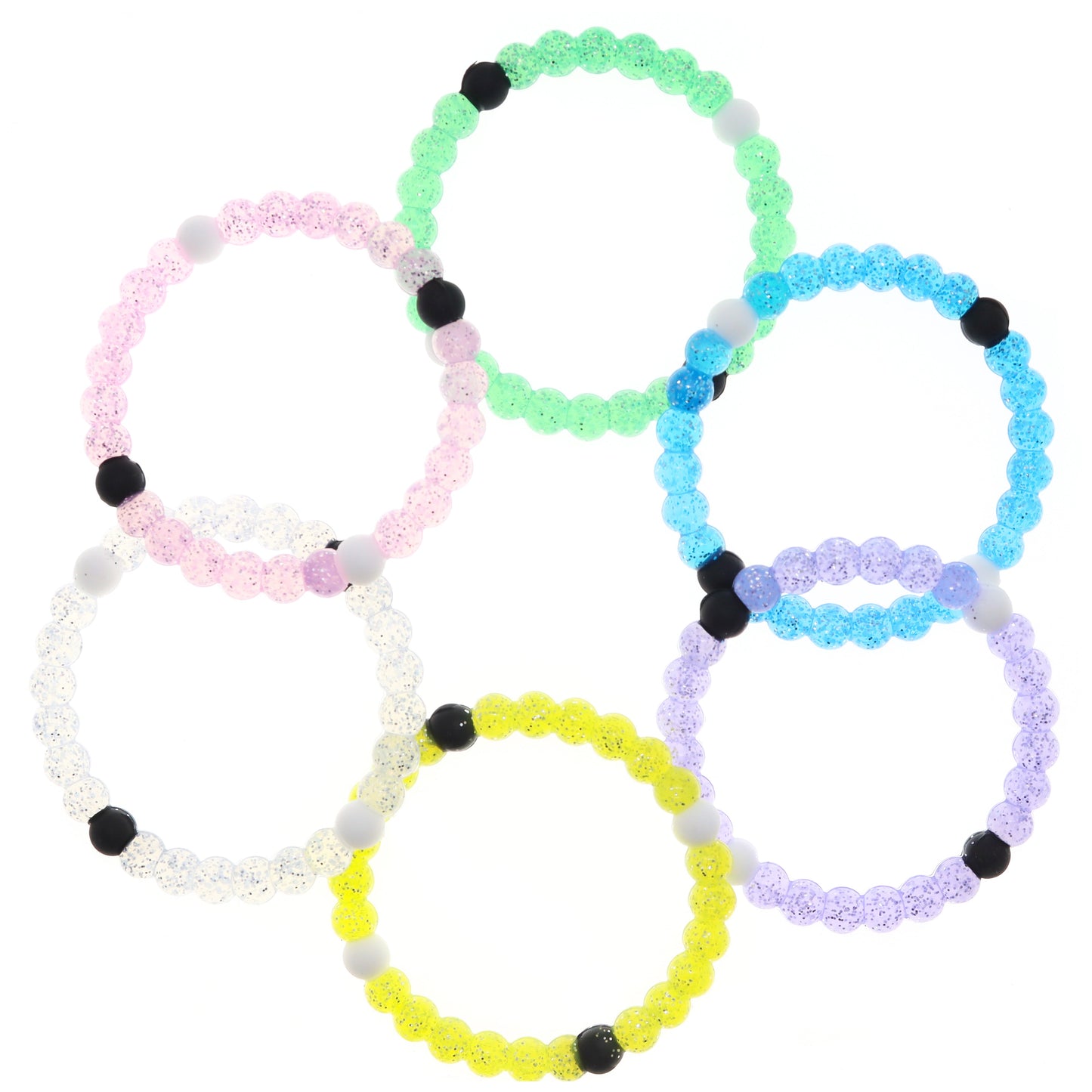 Sparkly Beaded Silicone Cute Bracelets for Girls