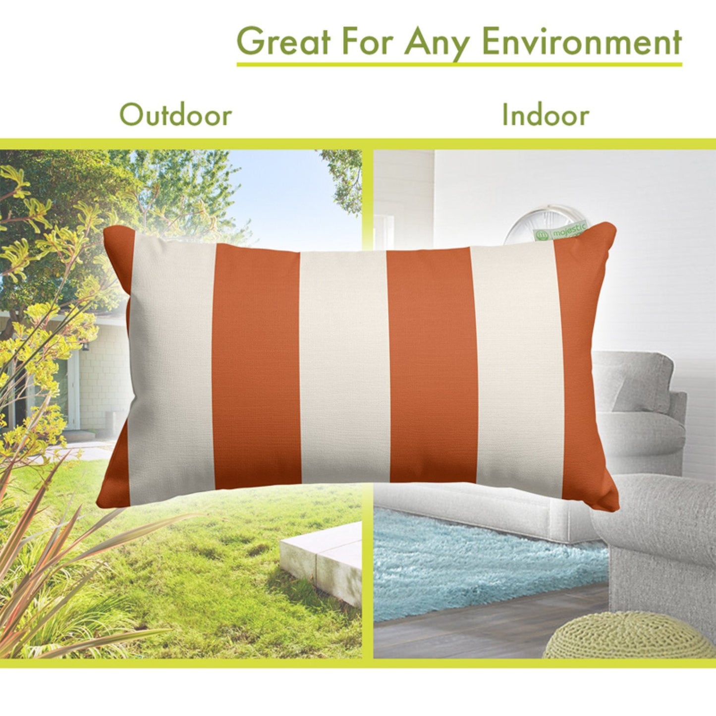 Vertical Stripe Indoor / Outdoor Small Pillow