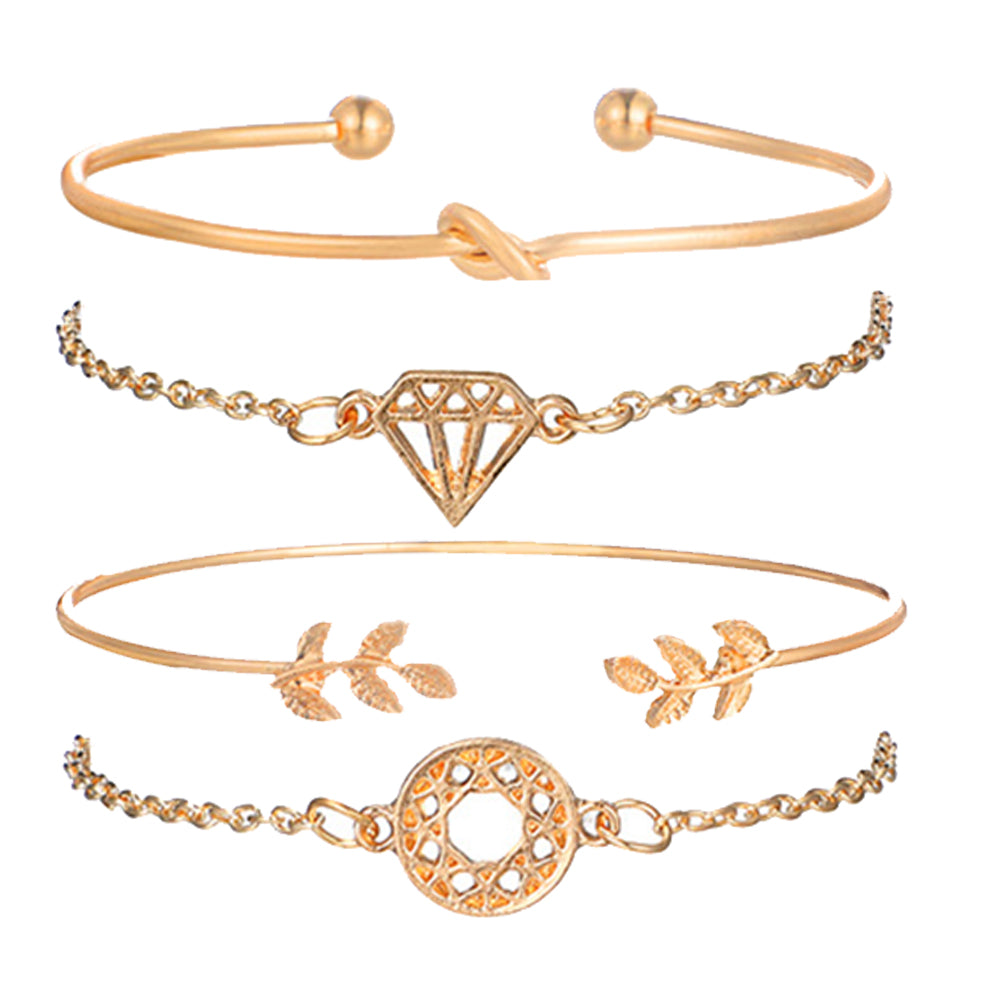 4Pcs  Bangle Cuff Bracelet for Women