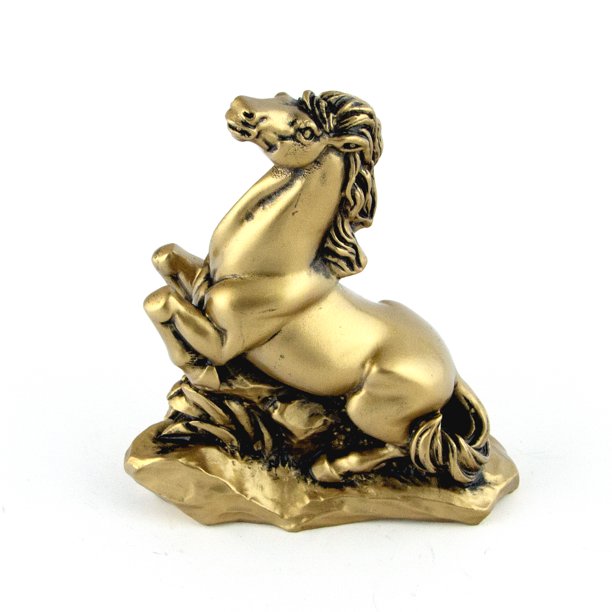Golden Horse Figurines for Tabletop Home Decoration