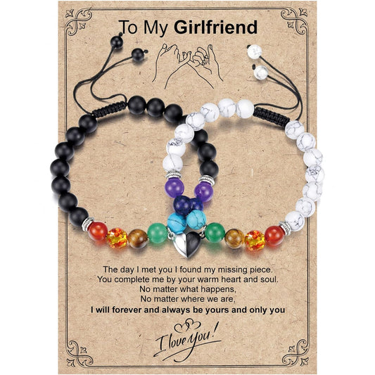 Heart Shaped Bracelet for Couples Gifts for Boyfriend Husband