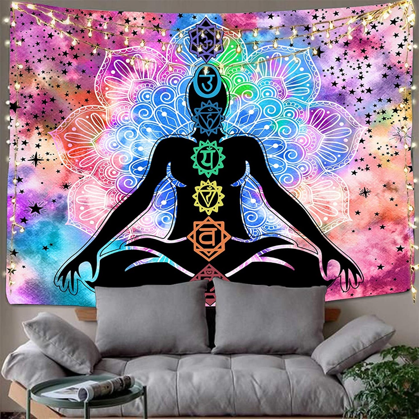 Seven Chakra Tapestry Yoga Meditation Mandala Wall Tapestry