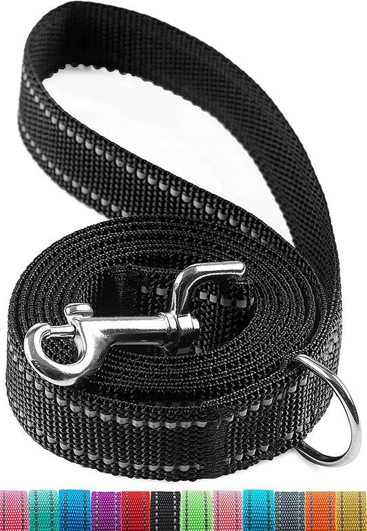 6FT Reflective Dog Leash for Large&Medium and Small Dogs, Strong and Durable  (Black, 1 inch X 6FT)