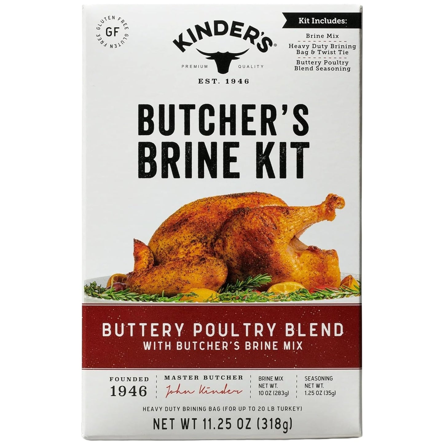 Kinders Seasoning Butchers Turkey Brine Kit (11.25 oz.) - Value Pack of 2