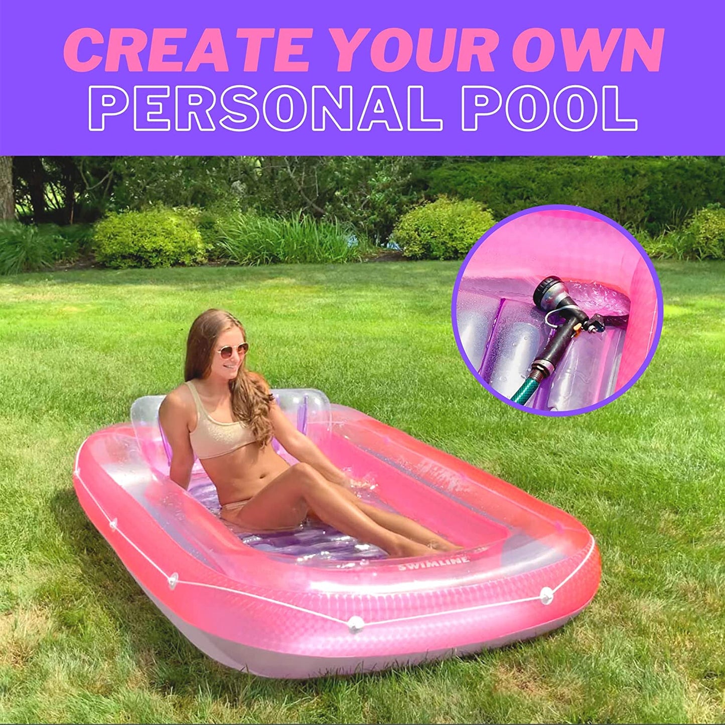 Tub Inflatable Tanning Pool Float For Adults Kids Lounger Series